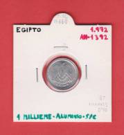 EGIPTO  1 MILLIEME  1.972  AH-1392  AL  KM#A423   SC/UNC  DL-7660 - Egipto