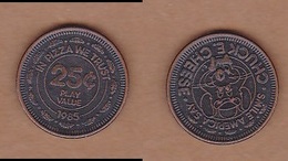 AC - CHUCK E CHEESE SMILE AMERICA SAY IN PIZZA WE TRUST 25 CENTS PLAY VALUE 1985 TOKEN JETON - Sonstige & Ohne Zuordnung
