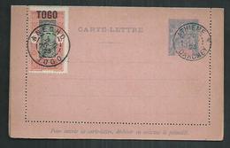 Dahomey. Entier Postal CL2   Type Groupe Oblitéré Athieme Avec Timbre Togo Oblitéré Anecho - Briefe U. Dokumente