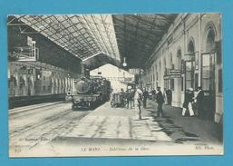 CPA 373 - Chemin De Fer BEAU PLAN D'un Train à L'intérieur De La Gare LE MANS 72 - Le Mans