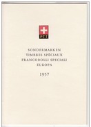 Switzerland 1957 Europa PTT Booklet, Sc# 363-364 - Brieven En Documenten