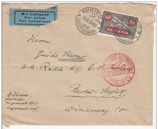 Switzerland 1933 Air Mail Cover, Sc# C9 - Altri & Non Classificati