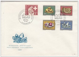 Switzerland 1958 Pro Patria, First Day Of Issue, Official Cachet, Sc# - Brieven En Documenten