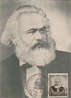 KARL MARX, CM, MAXICARD, CARTES MAXIMUM, OBLIT FDC, 1953, ROMANIA - Karl Marx