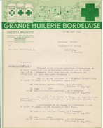 BORDEAUX  . Gironde . GRANDE HUILERIE BORDELAISE  Quai Brazza.  Beau Document Format  21x29 - Food