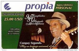 PRD-004 TARJETA DE CUBA PROPIA DE $25 COMPAY SEGUNDO NUEVA-MINT  (MUESTRA) - Cuba
