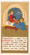 IMAGE PIEUSE HOLY CARD SANTINI CHROMO Illustrateur CF N° 2/6 : " L'Enfant Jésus A Besoin D'une Couverture " - Imágenes Religiosas
