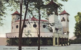 Oakland California, Idora Park Amusement Park Scenic Railway Roller-coaster Building, C1900s Vintage Postcard - Oakland