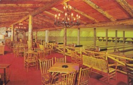 Bowling Alley, Wagon Wheel Bowling Rockton Illinois, Interior View, C1950s Vintage Postcard - Boliche