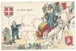 CPA DESSIN CARICATURE LA FLECHE ROYALE, EMILE LOUBET VICTOR EMMANUEL HELENE DE MONTENEGRO, ILLUSTRATEUR PHILIPPE NORWINS - Norwins