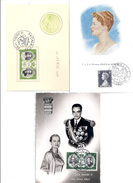 3 CPA MONACO -La Princesse GRACE 1957 -S.A.S. Rainier III/Miss Grace Kelly -Monaco 19/04/1956 Mariage De S.A.S. - Verzamelingen