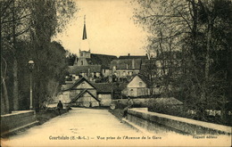 N°3107 QQQ LR  COURTALAIN VUE PRISE DE L AVENUE DE LA GARE EDITEUR BAGAULT - Courtalain