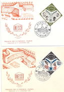 2 CPA TIMBRES MONACO UNESCO PREMIER JOUR 1959 - Verzamelingen