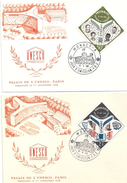 2 CPA TIMBRES MONACO UNESCO PREMIER JOUR 1959 - Collections & Lots