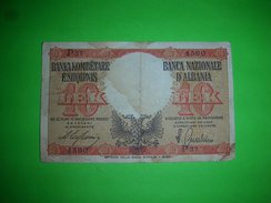 Albania,10 Lek,Italia Print Roma,Shqipnis,banknote,bill,paper Money,note - Albania