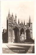 Peterborough Cathedral - West Front - Real Photograph - 1956 - Otros & Sin Clasificación