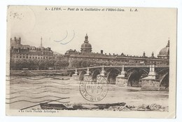 2013 - Lyon Pont De La Guillotière Et L' Hotel Dieu Semeuse 50c 1931 Pour Paris Bitton Cachet Lyon Foire D'Echantillons - Lyon 1