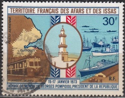 Afars & Issas 1973 Michel 75 O Cote (2005) 5.00 Euro Carte Et Vues Du Territoire Cachet Rond - Oblitérés