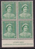 Australia 1938 SG 180 Mint Never Hinged Imprint BlockP15x14 - Mint Stamps