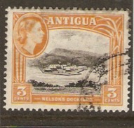 Antigua 1953 SG 123a Black And Yellow Orange Fine Used - 1858-1960 Colonia Británica