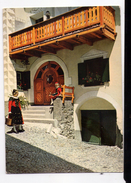 U442 Postcard: GR Grisons, Altes Engadinerhaus In Celerina + Costume Falk Falklore - 1965 WRITED _ Ed. Filli - Celerina/Schlarigna