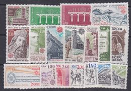 Andorre : Lot Des 18 Timbres XX  Sujets Europa 1978 à 1986 Neufs Sans Charnière à 15 % De La Cote - Colecciones