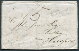 1835 Brasil Brazil Bahia Prestamp Vorphila Entire. Transatlantic Mail, Liverpool Ship Letter - Stretton, Hereford - Prephilately