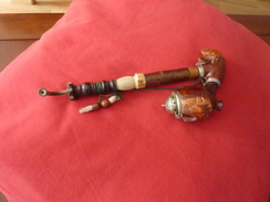 PIPE ANCIENNE RED POINT OLD BRIAR VINTAGE PIPES BOIS SCULPTE BRUYERE TBE - Pipes En Bruyère