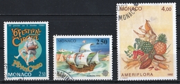 Monaco 1992 : Timbres Yvert & Tellier N° 1810 - 1825 Et 1830. - Gebruikt