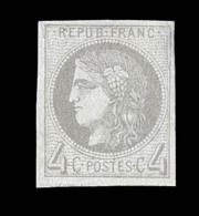 N°41B - 4c Gris - Report II - TB - 1870 Bordeaux Printing