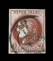 N°40Bf - 2c Rouge Brique Foncé - Nuance Exceptionnelle - TB - 1870 Bordeaux Printing