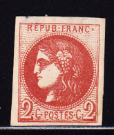 N°40Bf - Rouge Brique Foncé - Clair En Marge Sup - 1870 Bordeaux Printing