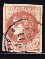N°40B - 2c Brun Rouge - Report II - TB - 1870 Bordeaux Printing
