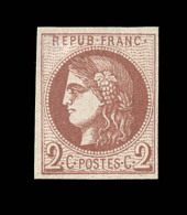 N°40B - 2c Brun Rouge - Report II - Signé Miro - TB - 1870 Bordeaux Printing