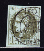 N°39C - 1c Olive - Report III - TB - 1870 Bordeaux Printing