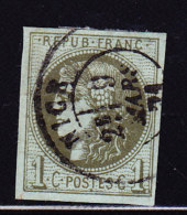 N°39B - 1c Olive - Report II - TB - 1870 Bordeaux Printing