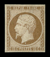 N°9a - 10c Bistre Brun  - Certif. Depasse - TB - 1852 Louis-Napoleon