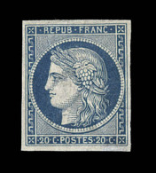 N°8a - 20c Bleu Foncé - Signé - TB - 1849-1850 Ceres