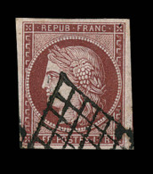 N°6 - 1F Carmin Foncé - Signé Scheller - TB - 1849-1850 Ceres