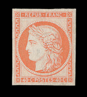 N°5g - 40c Orange - Réimpression - TB - 1849-1850 Ceres