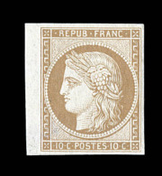 N°1f - 10c Bistre - Réimpression - TB - 1849-1850 Ceres