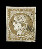 N°1b - Bistre Verdâtre - TB - 1849-1850 Ceres