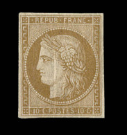 N°1 - 10c Bistre Brun - Signé JF Brun - TB - 1849-1850 Ceres