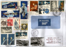 Belle Lettre UNITED STATES IN SPACE, Adressée ANDORRA, Avec Timbre à Date Arrivée - América Del Norte