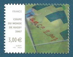 N°128 Coupe Du Monde De Rugby 2007 Autoadhésif Neuf** - Image Animée Du Ballon Par Procédé Lenticulaire - Nuevos