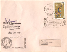 India, 1985, 4th INDIAN ANTARCTIC EXPEDITION Cover, Expeditions, Map Antarctica POLAR Penguin Bird,Birds,Pole, Very RARE - Antarctische Expedities