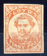 US Local 1860, Floyd's Penny Post Chicago, Rosso, Ottimi Margini, MH Resto Di Linguella, Asta Siegel Auction $ 750 - Lokale Post