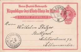 Brésil Entier Postal Pour L'Allemagne 1911 - Enteros Postales