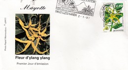 MAYOTTE - FDC FLEUR D'YLANG YLANG 2.70  - 976 MAMOUDZOU KAWENI 2.1.1997 /6339 - Autres & Non Classés