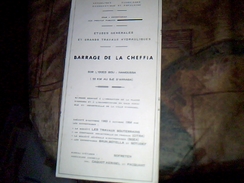 Carte Plan  Archives  Etude Generales Et Travaux Hydrauliques  Republique Algerienne  Barrage De  La Chiffa Annee 60/64 - Obras Públicas